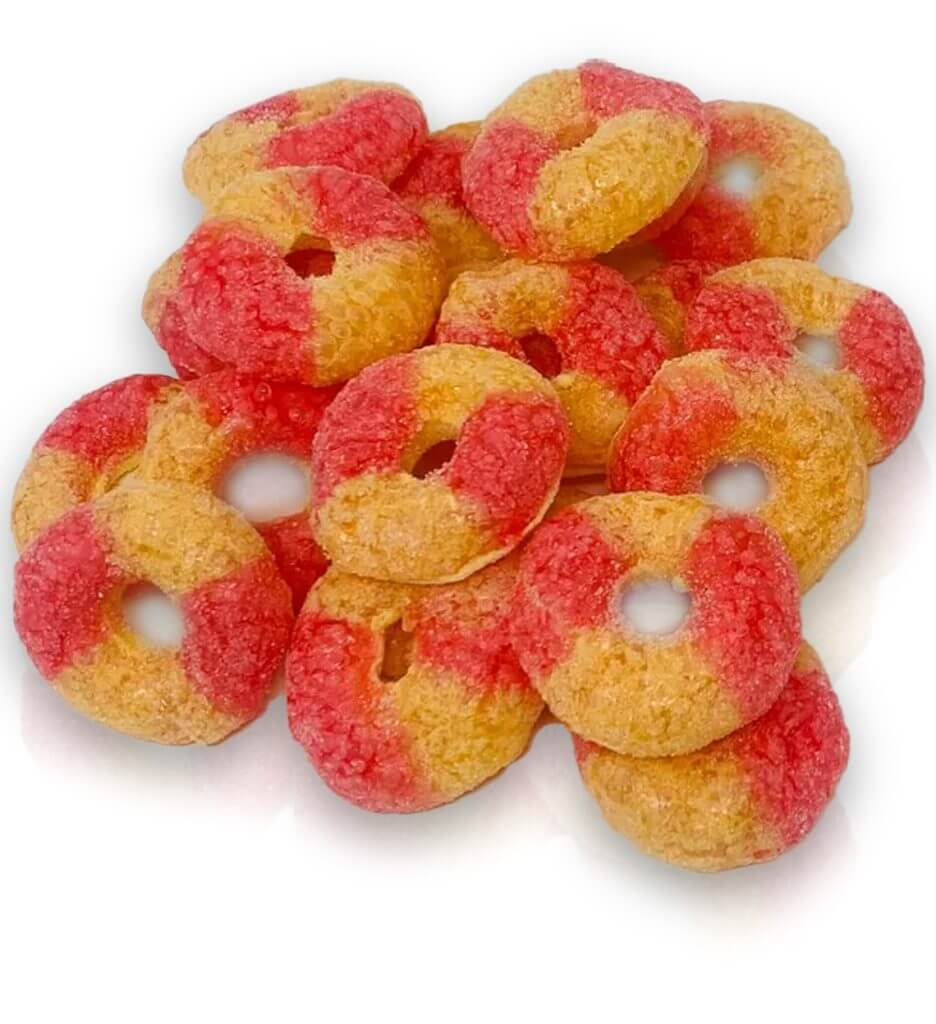 Freeze Dried Peach Rings Candy Frost